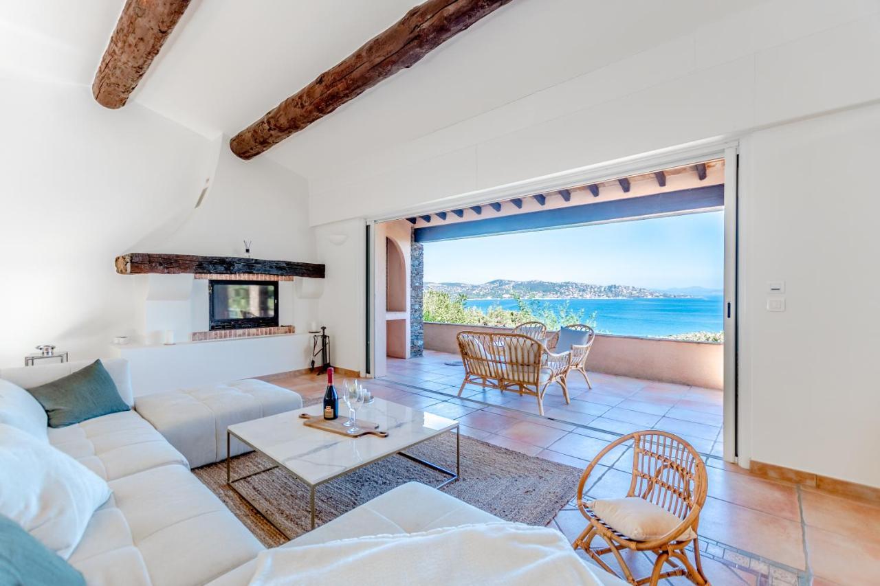 Superbe Villa, Incroyable Vue Mer, Piscine Chauffee, Climatisee Sainte-Maxime Ngoại thất bức ảnh