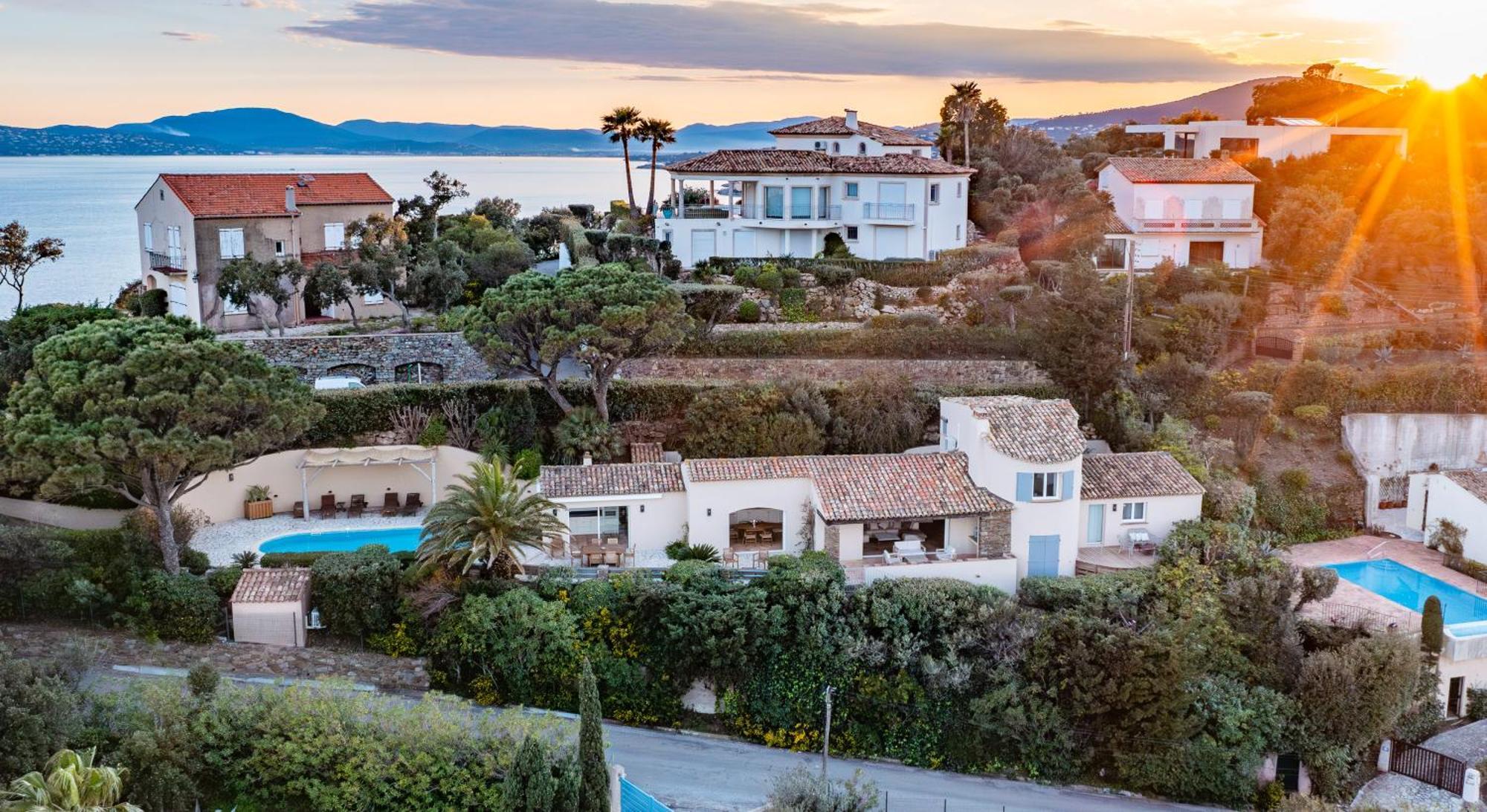 Superbe Villa, Incroyable Vue Mer, Piscine Chauffee, Climatisee Sainte-Maxime Ngoại thất bức ảnh